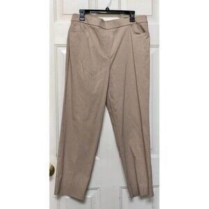 Alfred Dunner Women's Pants Size 12 Beige St. Moritz Tummy Control Super Stretch